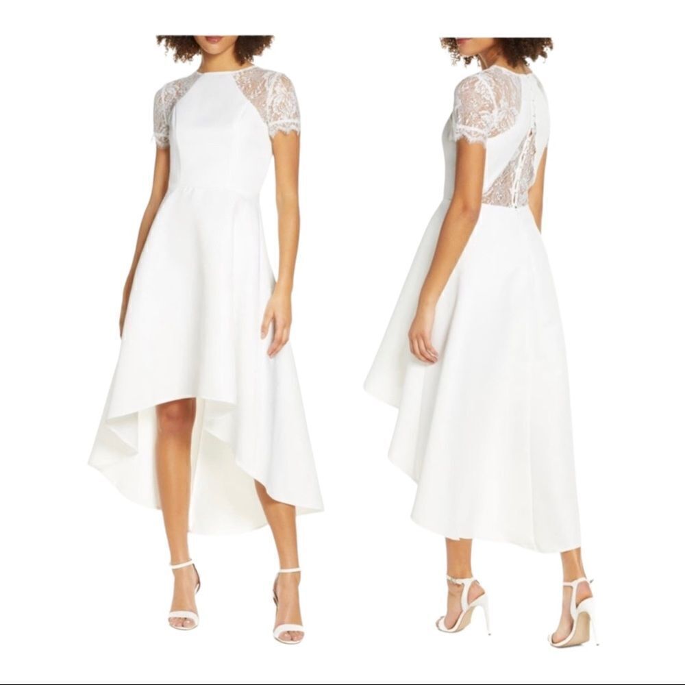 Chi Chi London Meara High Low Wedding Rehearsal Dress